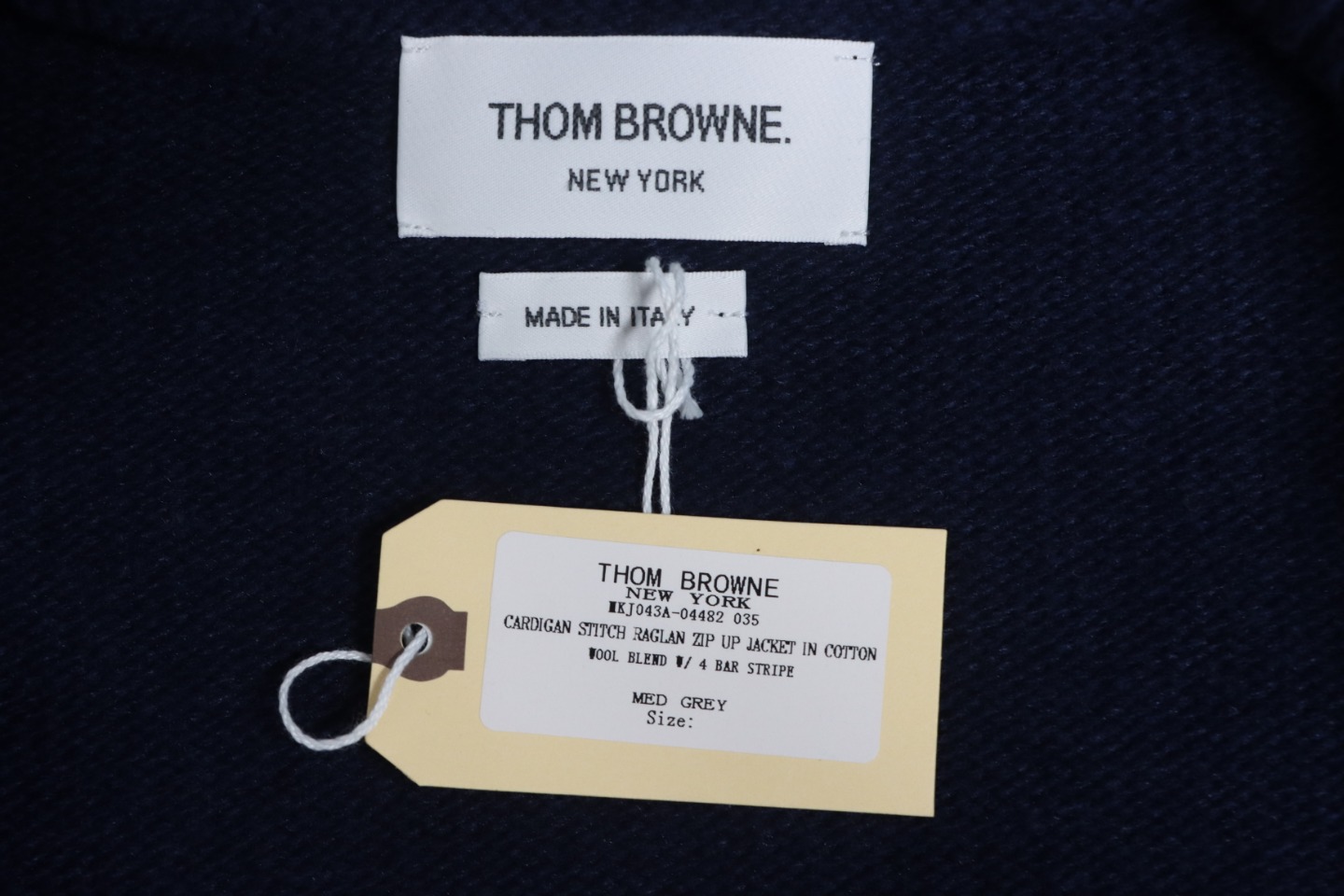 Thom Browne 24FW Rose Australian Wool Hooded Jacket Blue