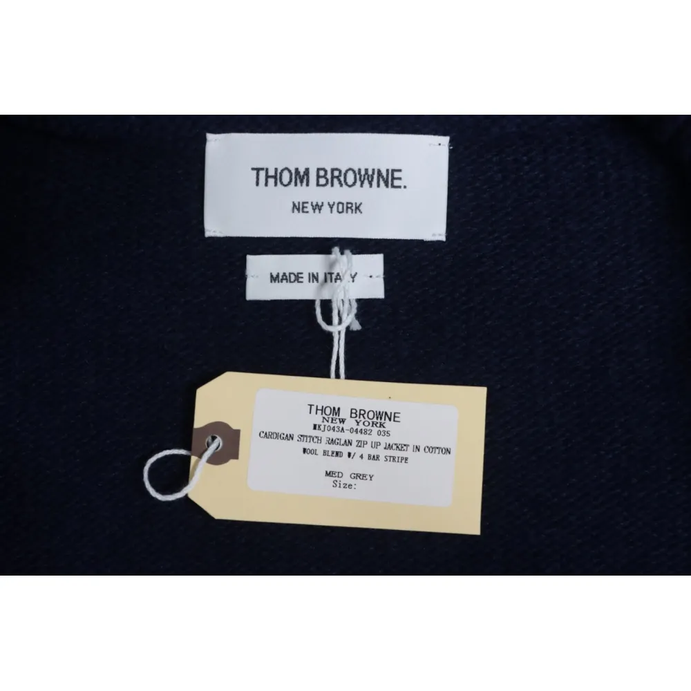 Thom Browne 24FW Rose Australian Wool Hooded Jacket Blue