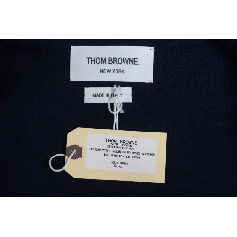 Thom Browne 24FW Rose Australian Wool Hooded Jacket Blue