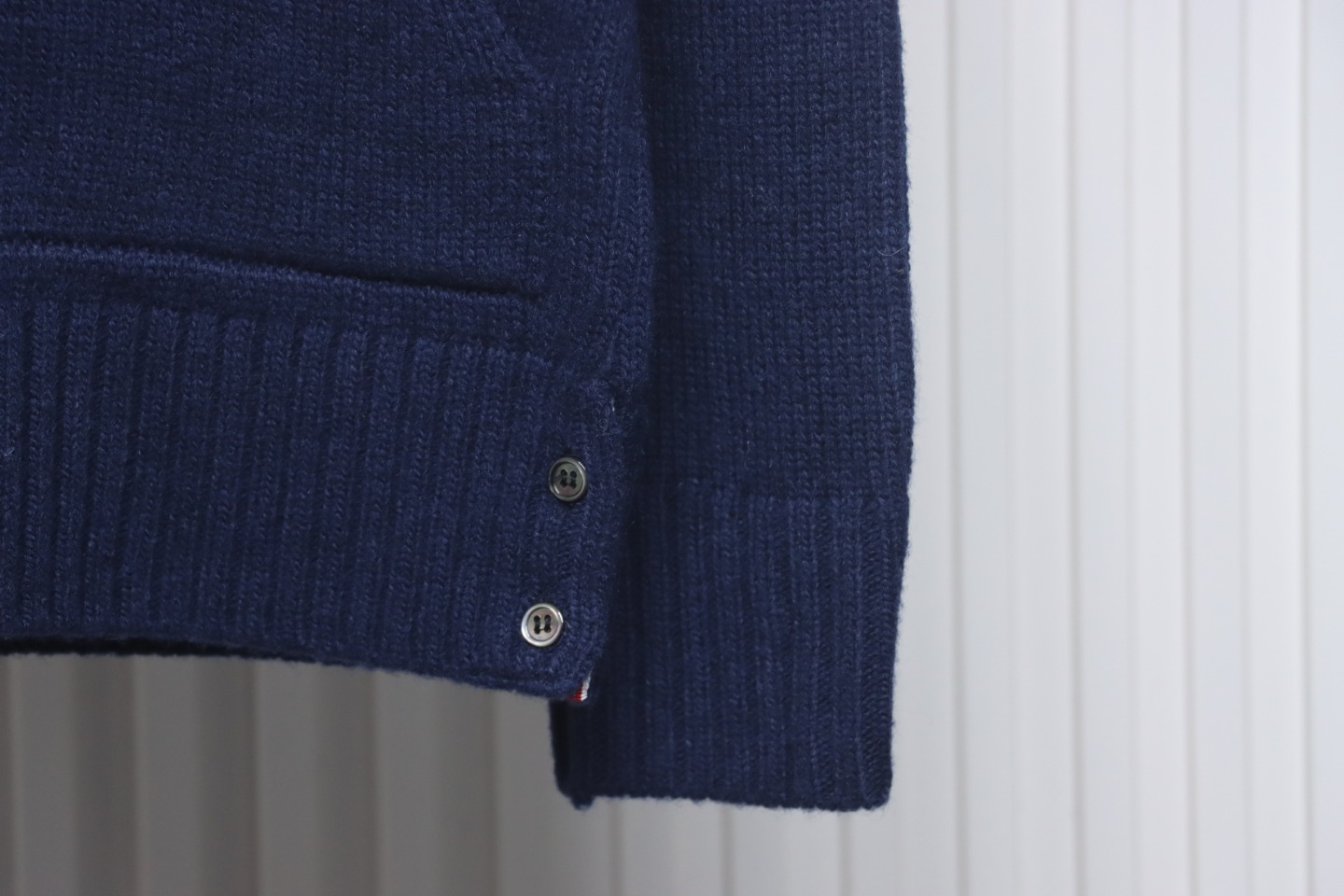 Thom Browne 24FW Rose Australian Wool Hooded Jacket Blue