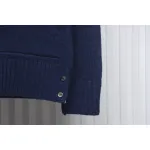 Thom Browne 24FW Rose Australian Wool Hooded Jacket Blue