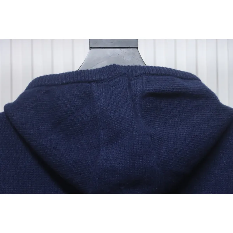 Thom Browne 24FW Rose Australian Wool Hooded Jacket Blue