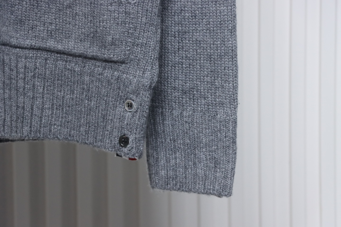 Thom Browne 24FW Rose Australian Wool Hooded Jacket Grey
