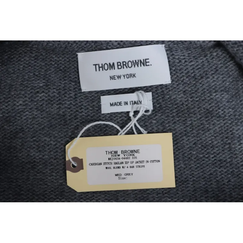 Thom Browne 24FW Rose Australian Wool Hooded Jacket Grey