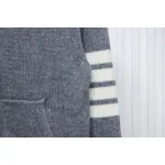 Thom Browne 24FW Rose Australian Wool Hooded Jacket Grey
