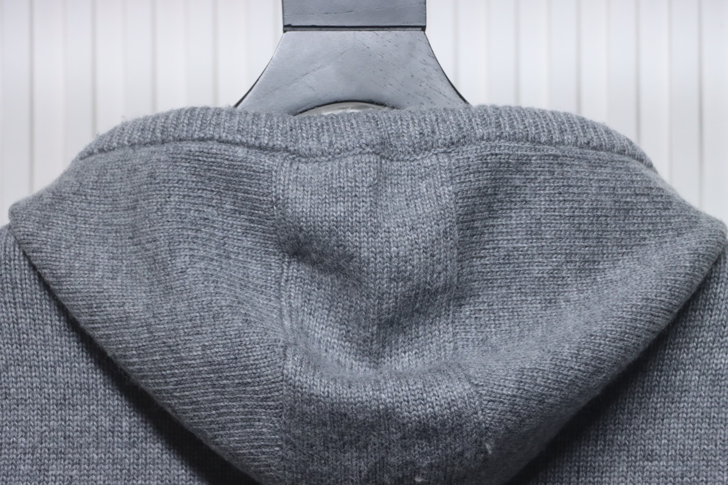 Thom Browne 24FW Rose Australian Wool Hooded Jacket Grey