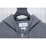 Thom Browne 24FW Rose Australian Wool Hooded Jacket Grey