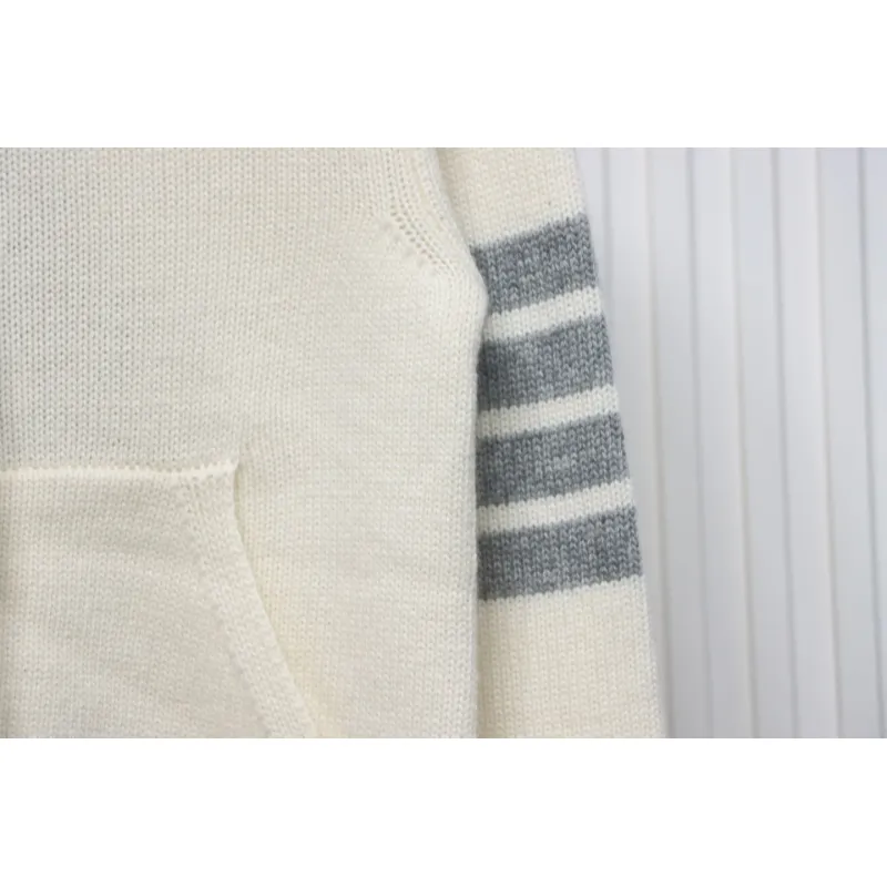 Thom Browne 24FW Rose Australian Wool Hooded Jacket White