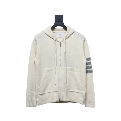 Thom Browne 24FW Rose Australian Wool Hooded Jacket White 01