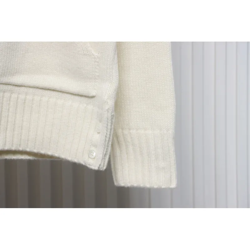 Thom Browne 24FW Rose Australian Wool Hooded Jacket White