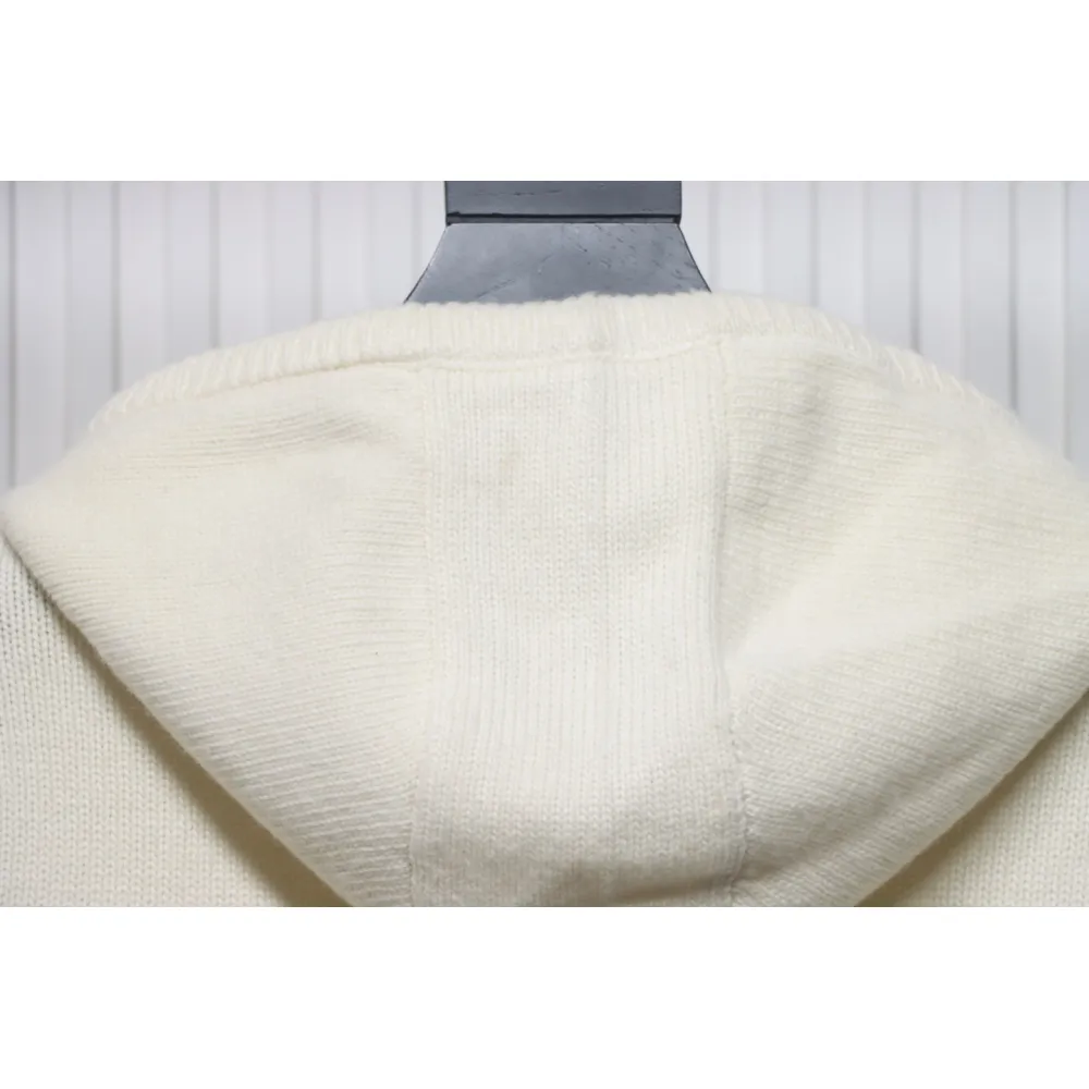 Thom Browne 24FW Rose Australian Wool Hooded Jacket White
