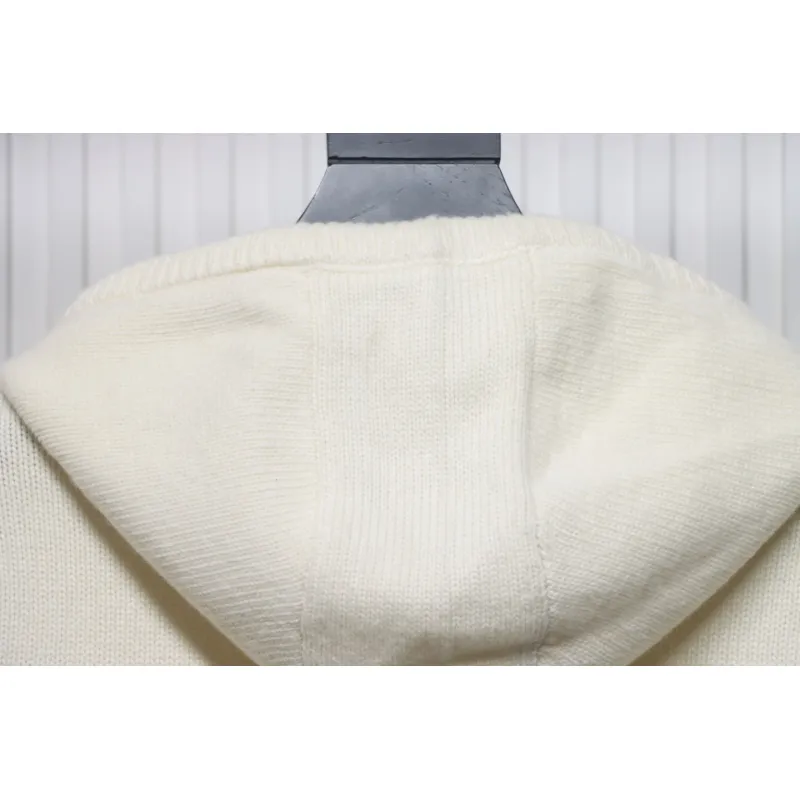 Thom Browne 24FW Rose Australian Wool Hooded Jacket White