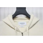 Thom Browne 24FW Rose Australian Wool Hooded Jacket White