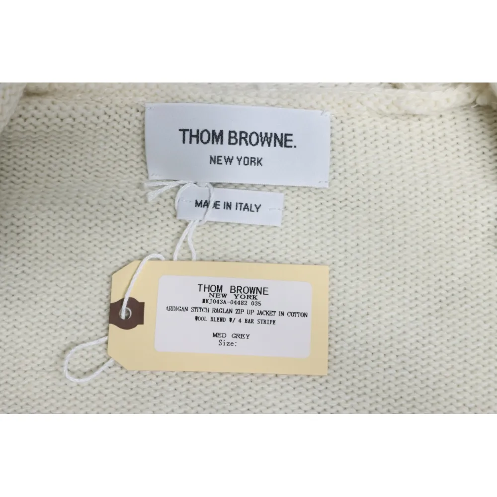 Thom Browne 24FW Rose Australian Wool Hooded Jacket White