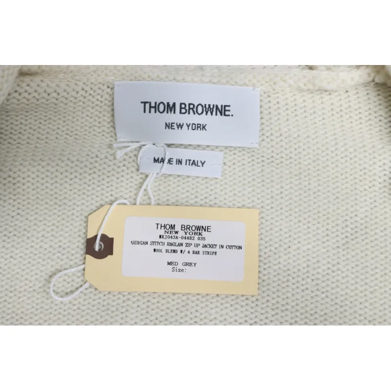 Thom Browne 24FW Rose Australian Wool Hooded Jacket White