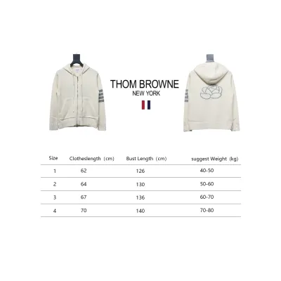 Thom Browne 24FW Rose Australian Wool Hooded Jacket White 02