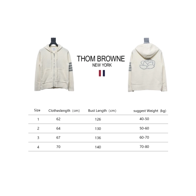 Thom Browne 24FW Rose Australian Wool Hooded Jacket White 02