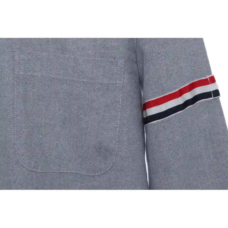 (Special Offer) Thom Browne Three-Stripes Web Blend Long Sleeve Shirt