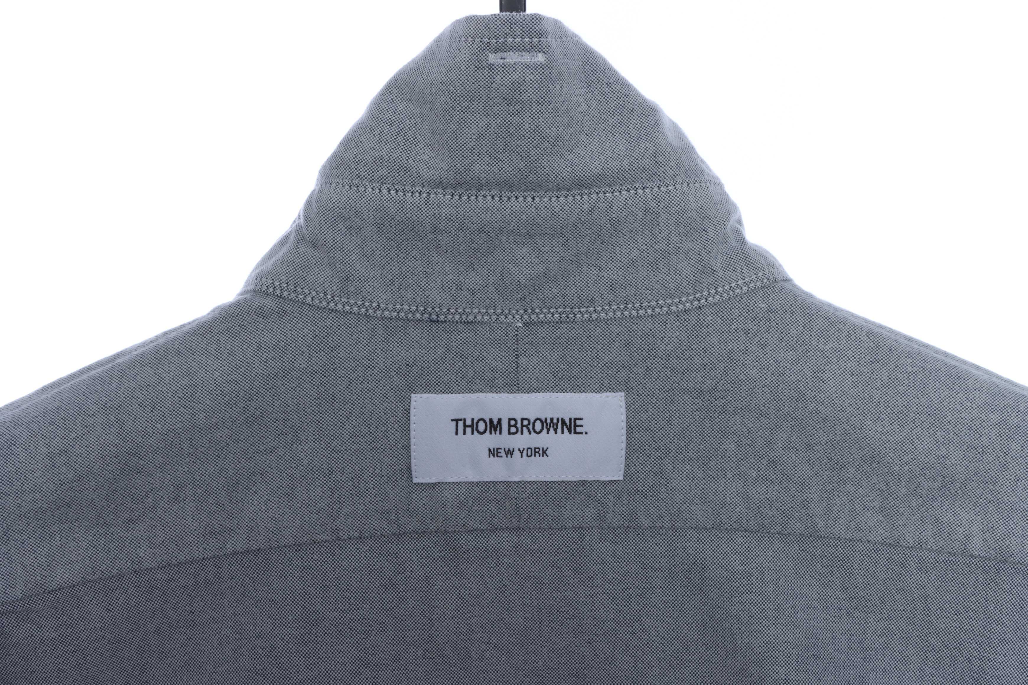 (Special Offer) Thom Browne Three-Stripes Web Blend Long Sleeve Shirt