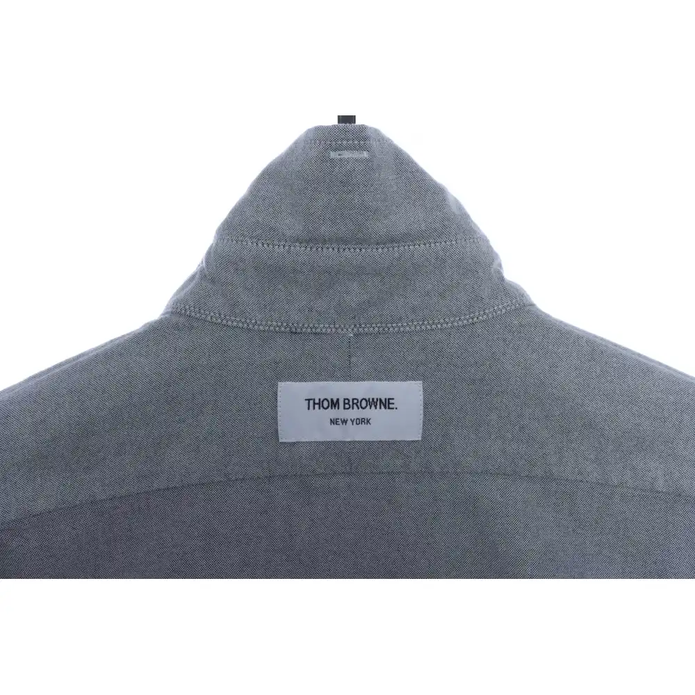 (Special Offer) Thom Browne Three-Stripes Web Blend Long Sleeve Shirt