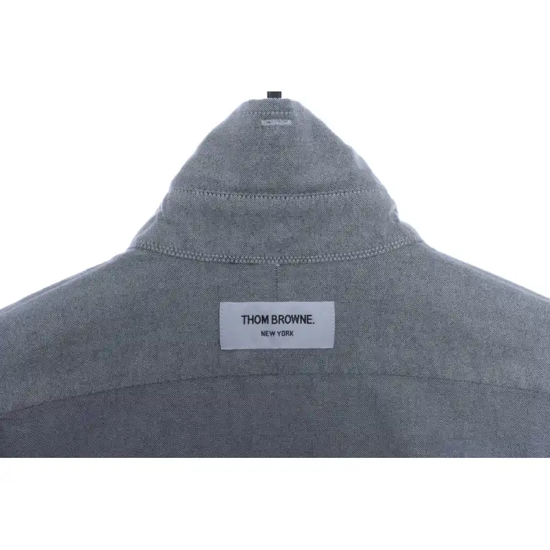 (Special Offer) Thom Browne Three-Stripes Web Blend Long Sleeve Shirt
