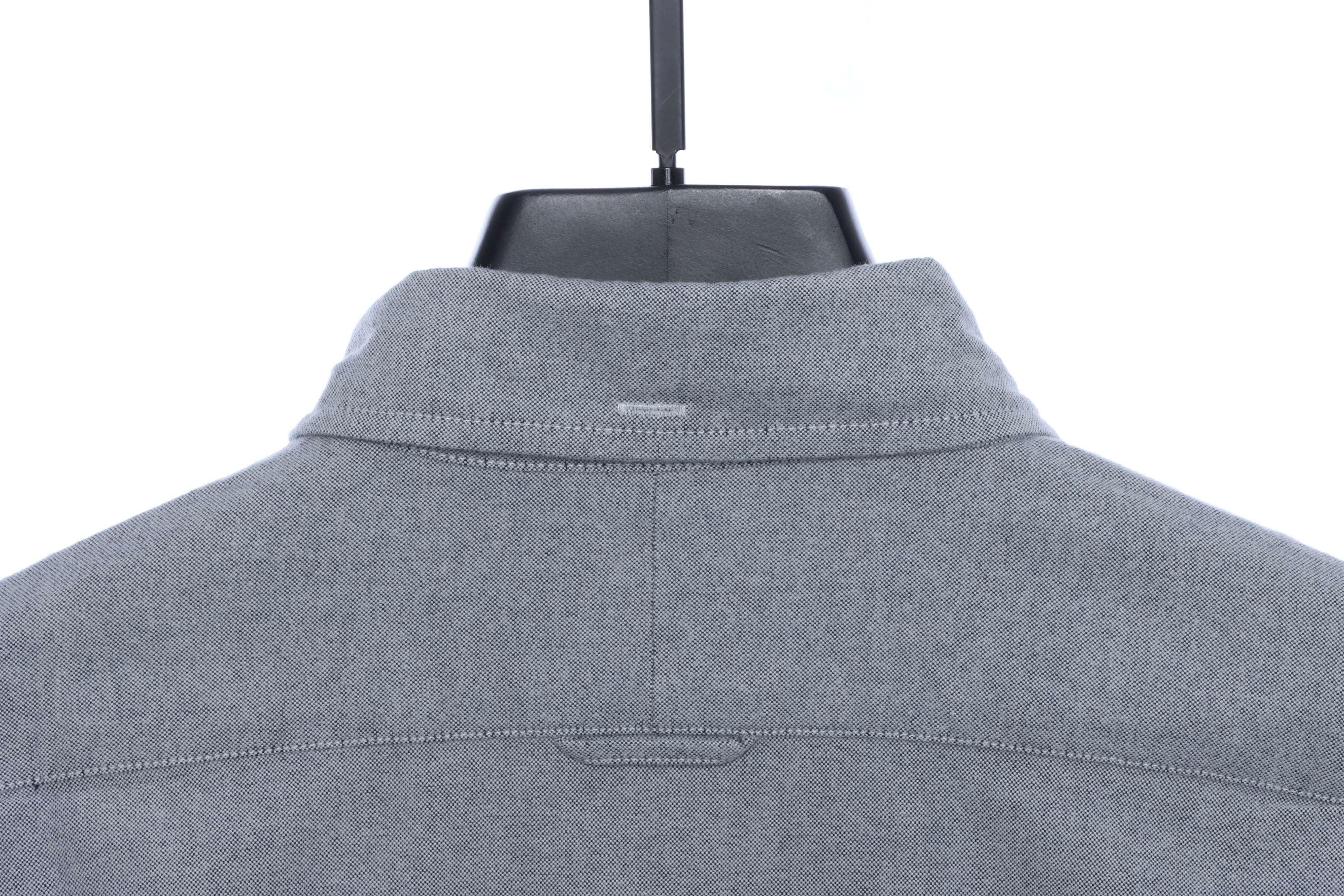 (Special Offer) Thom Browne Three-Stripes Web Blend Long Sleeve Shirt