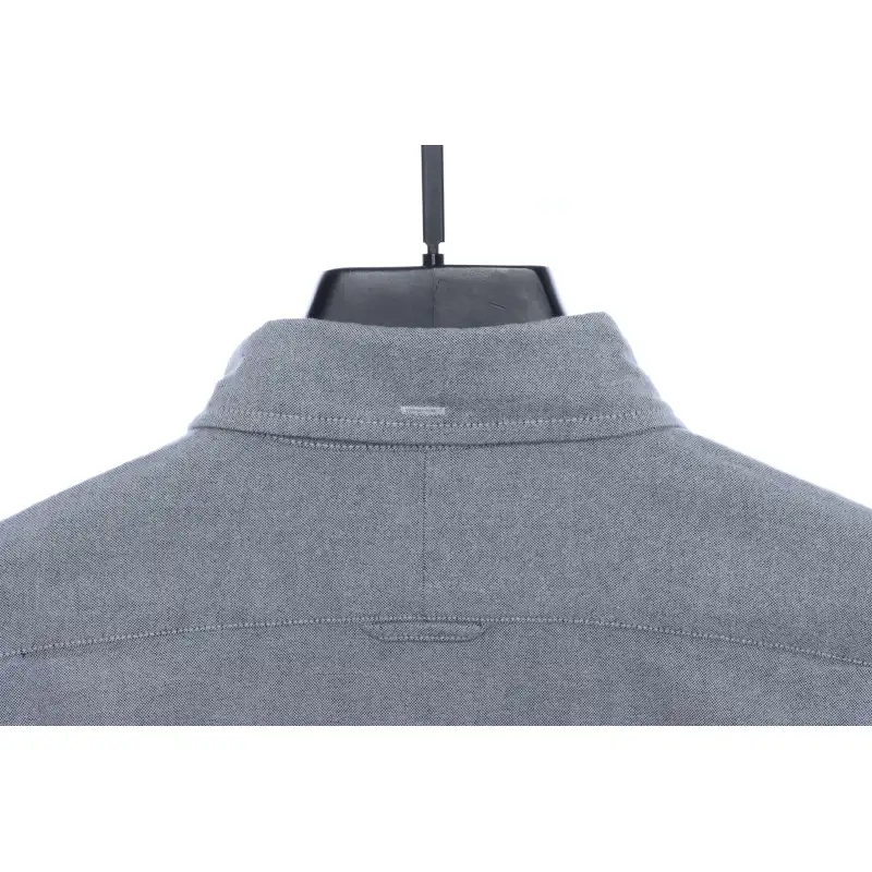 (Special Offer) Thom Browne Three-Stripes Web Blend Long Sleeve Shirt