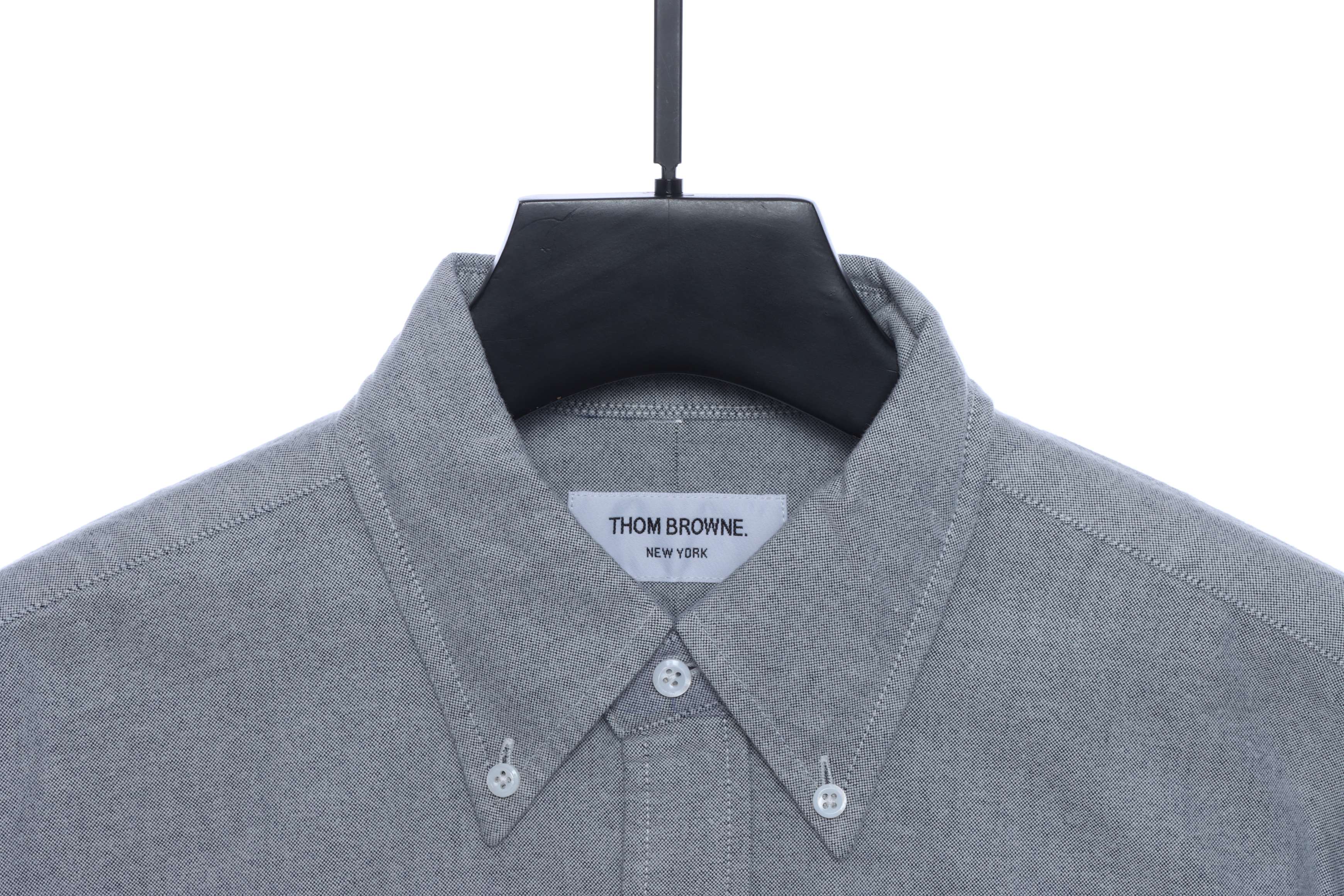 (Special Offer) Thom Browne Three-Stripes Web Blend Long Sleeve Shirt
