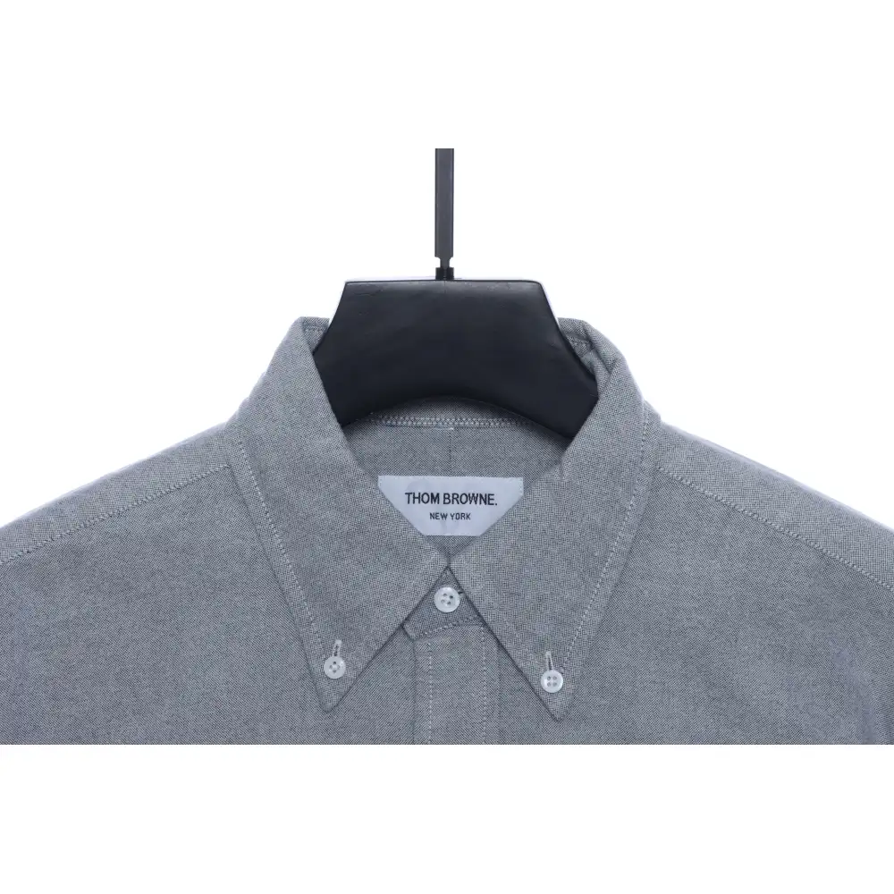 (Special Offer) Thom Browne Three-Stripes Web Blend Long Sleeve Shirt