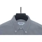 (Special Offer) Thom Browne Three-Stripes Web Blend Long Sleeve Shirt