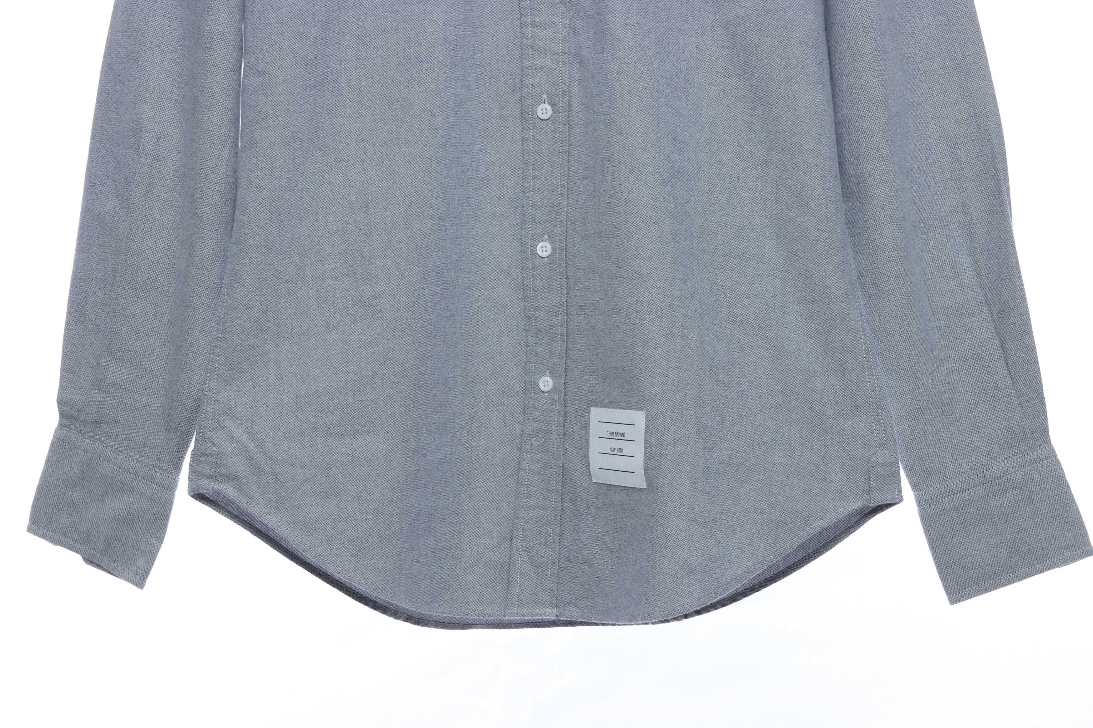 (Special Offer) Thom Browne Three-Stripes Web Blend Long Sleeve Shirt
