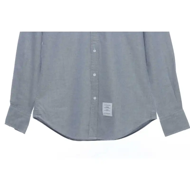 (Special Offer) Thom Browne Three-Stripes Web Blend Long Sleeve Shirt