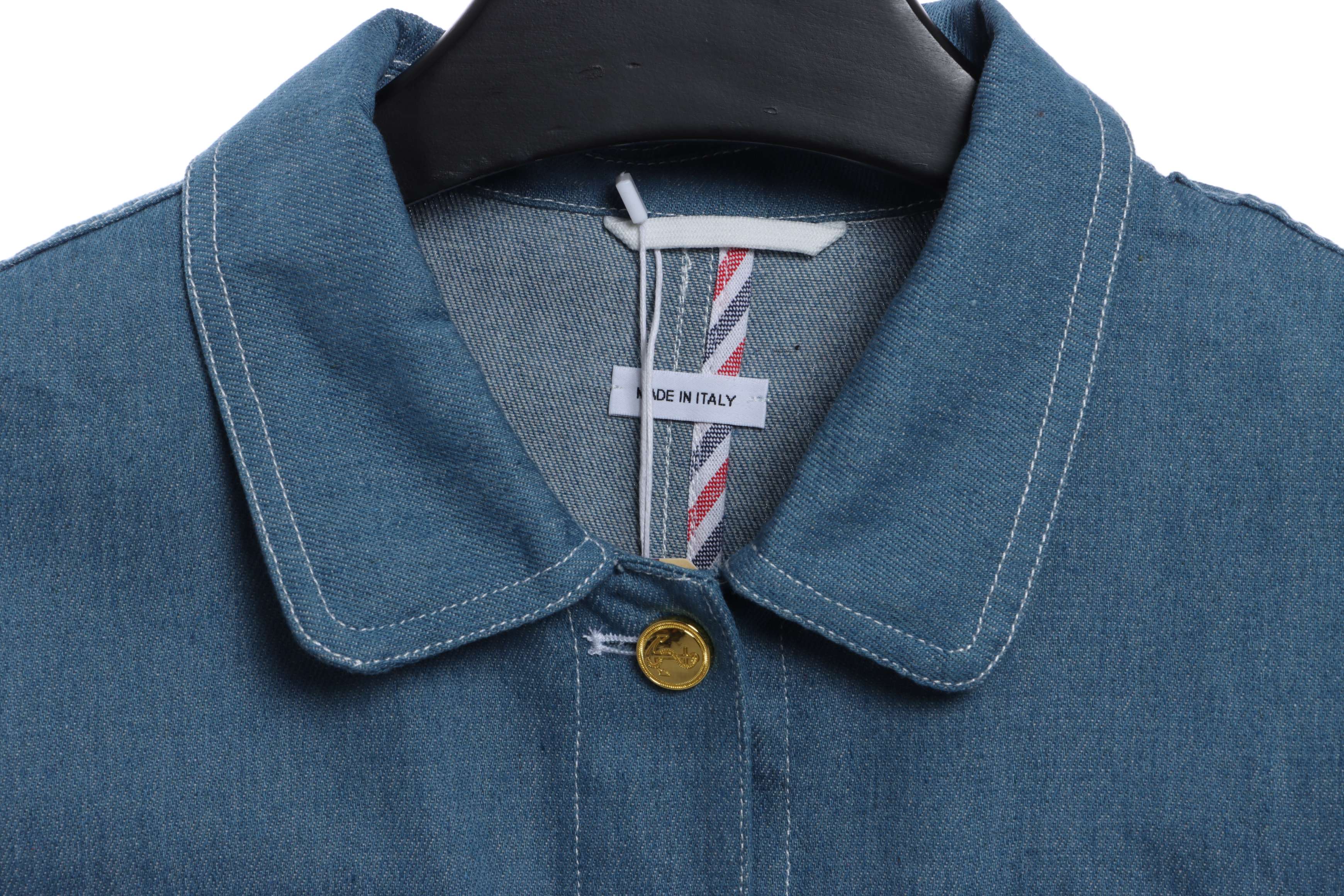 Thom Browne Blue Denim Cargo Jacket