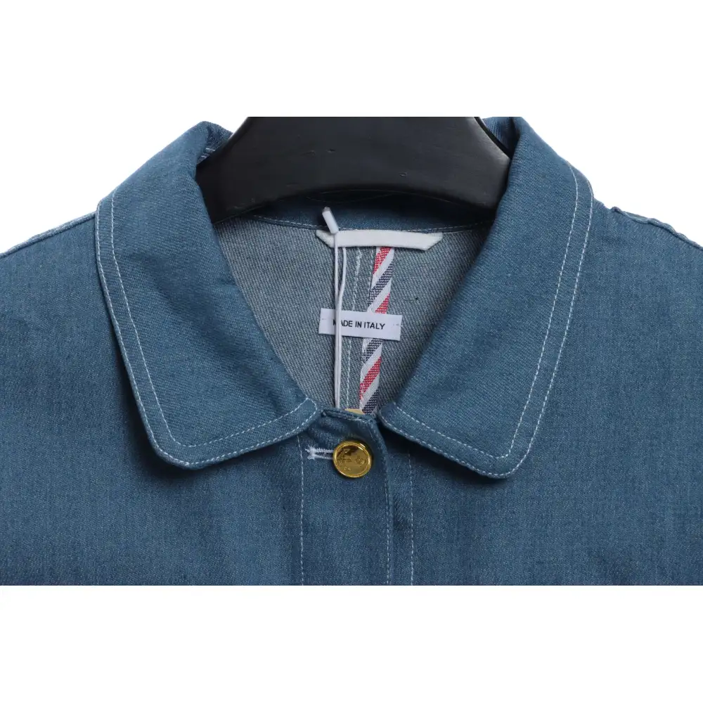 Thom Browne Blue Denim Cargo Jacket