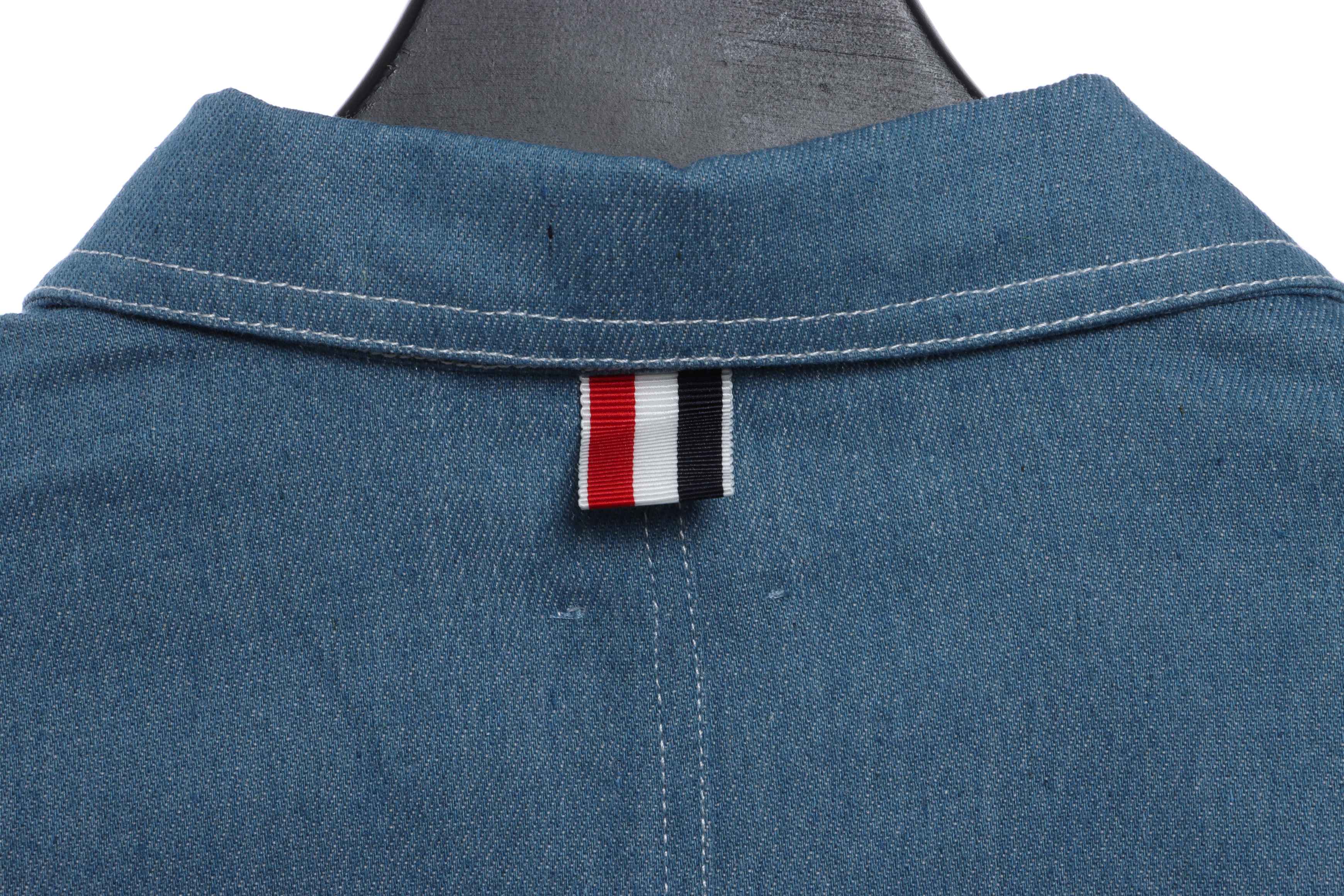 Thom Browne Blue Denim Cargo Jacket