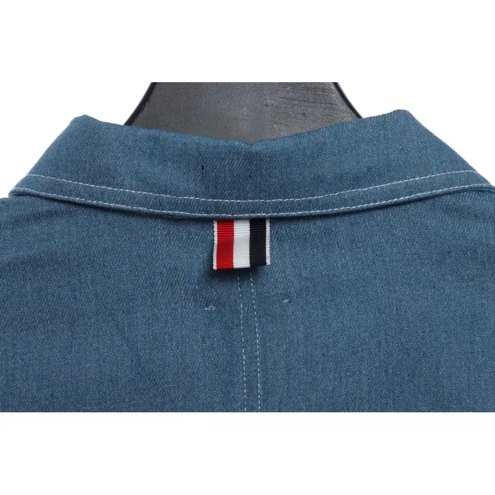 Thom Browne Blue Denim Cargo Jacket
