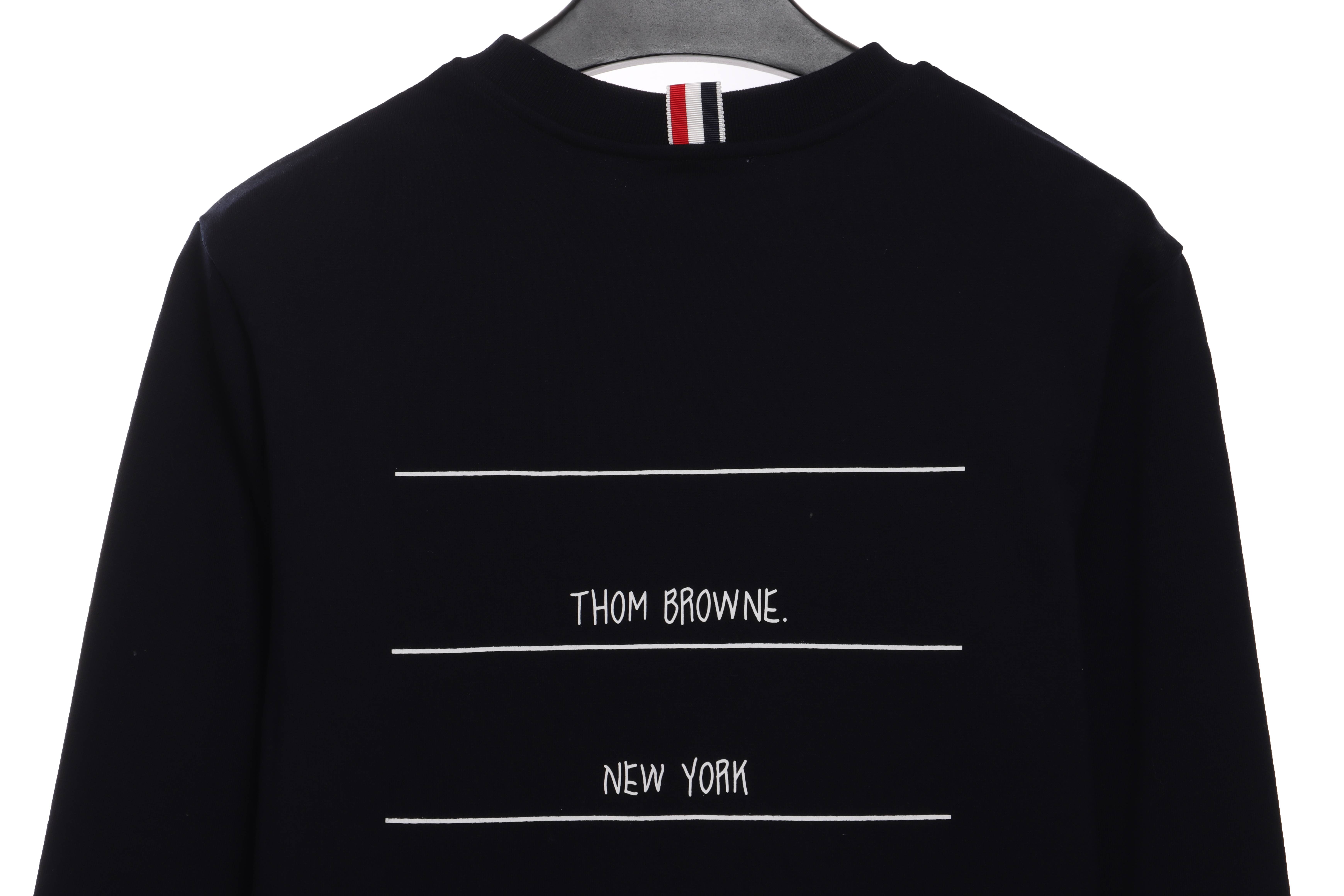 Thom Browne Classic Back Digital Print Hoodie Black