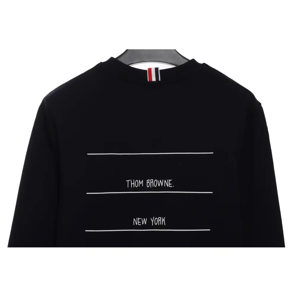 Thom Browne Classic Back Digital Print Hoodie Black