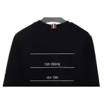 Thom Browne Classic Back Digital Print Hoodie Black