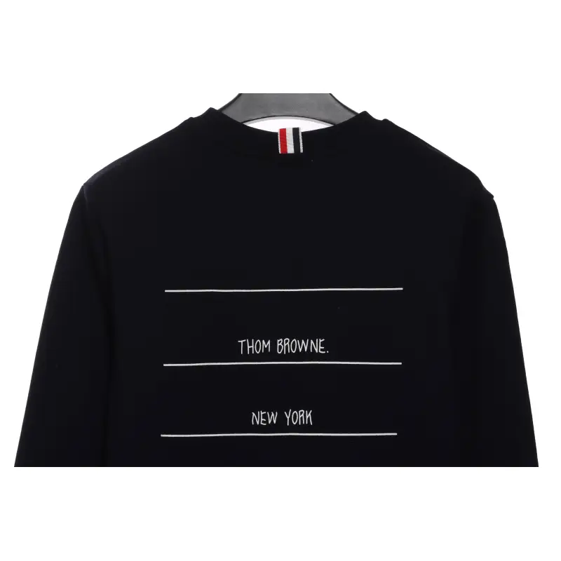 Thom Browne Classic Back Digital Print Hoodie Black