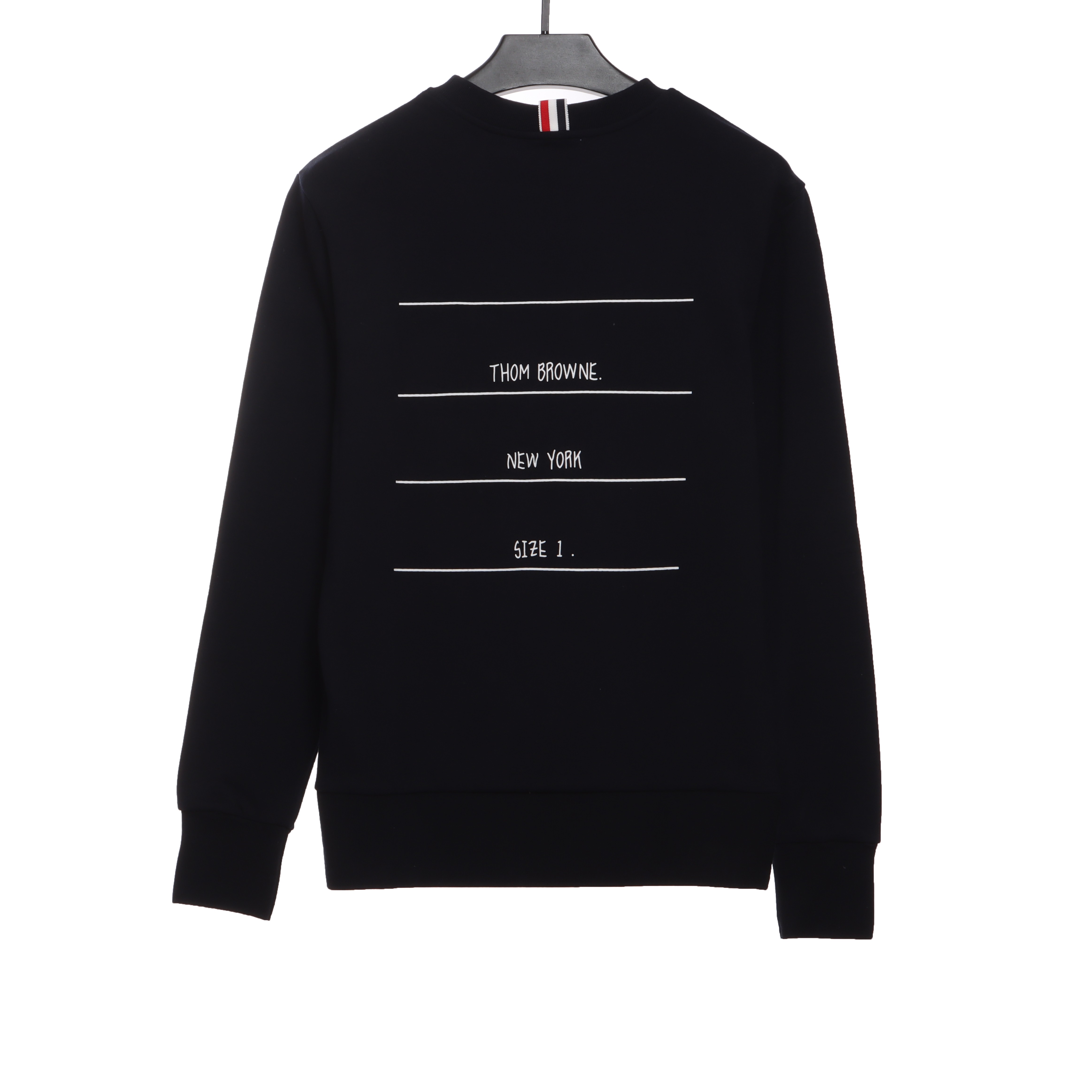 Thom Browne Classic Back Digital Print Hoodie Black
