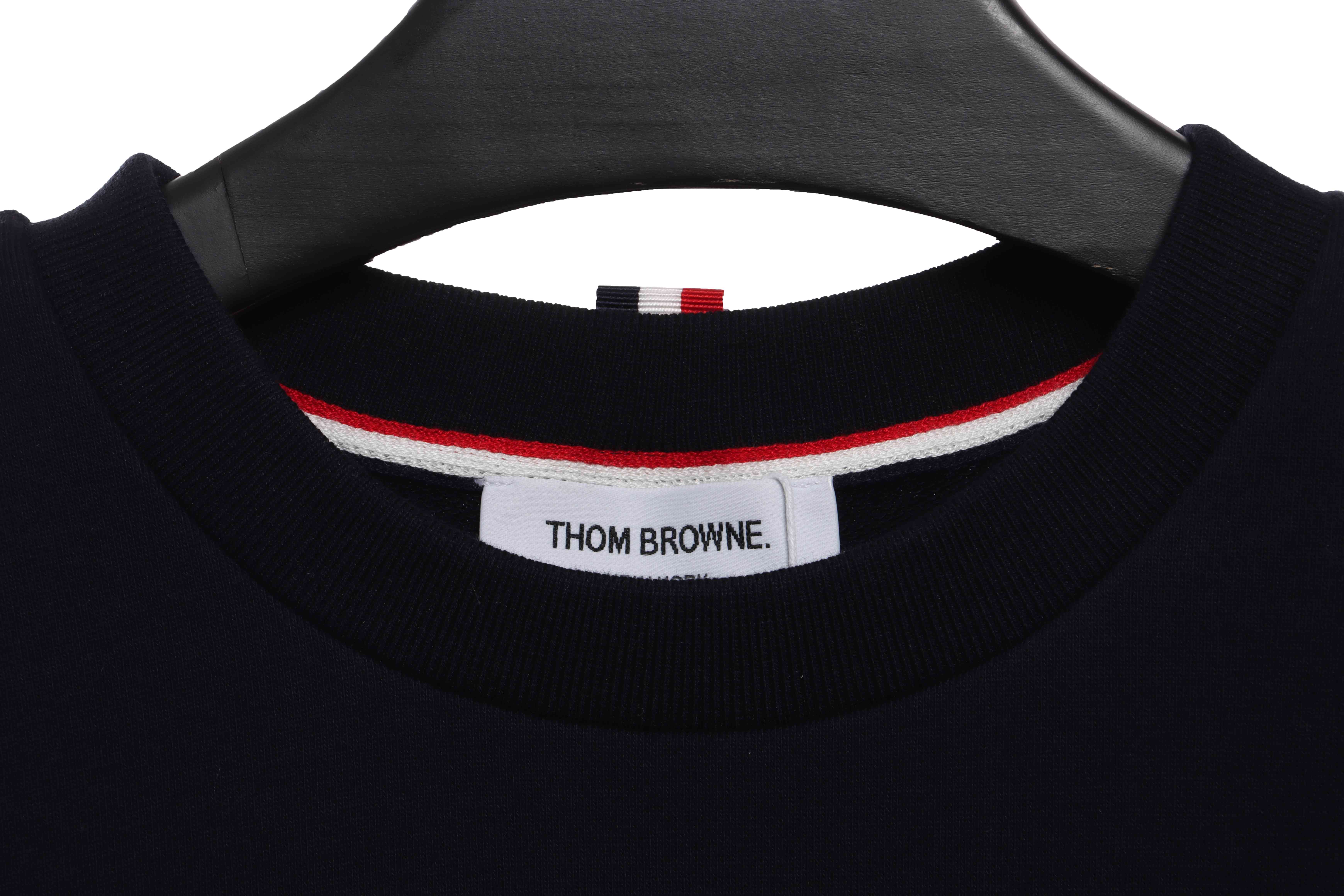 Thom Browne Classic Back Digital Print Hoodie Black