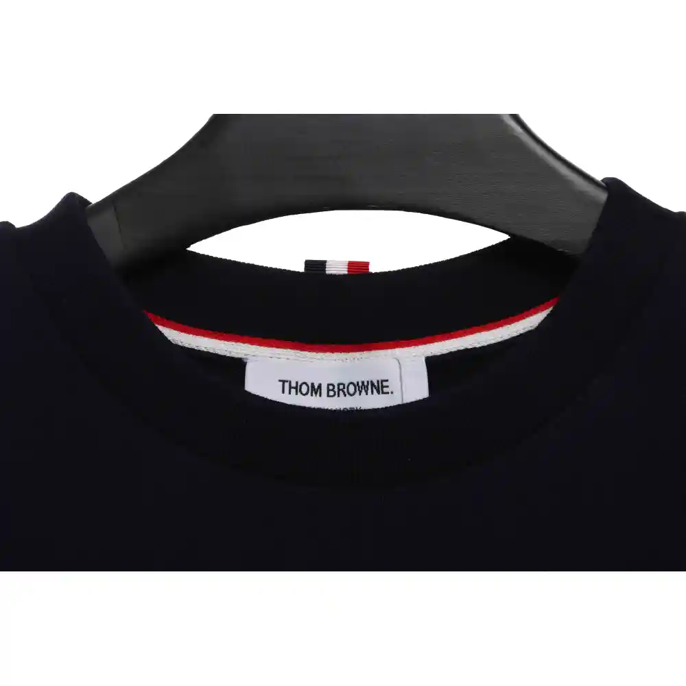 Thom Browne Classic Back Digital Print Hoodie Black