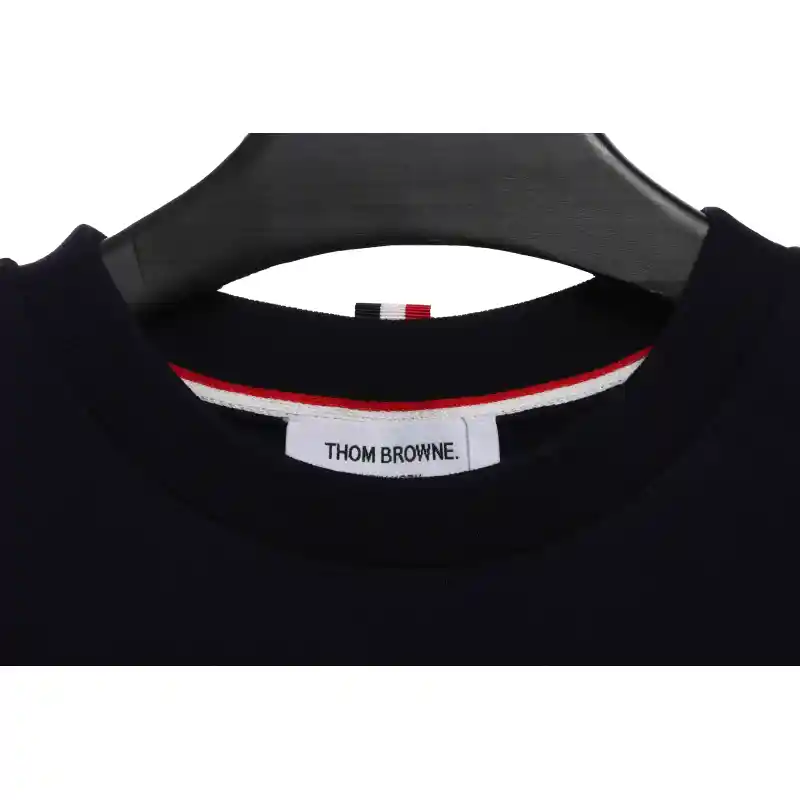 Thom Browne Classic Back Digital Print Hoodie Black