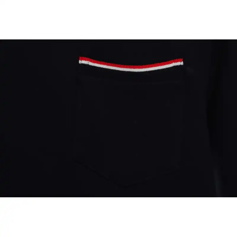 Thom Browne Classic Back Digital Print Hoodie Black