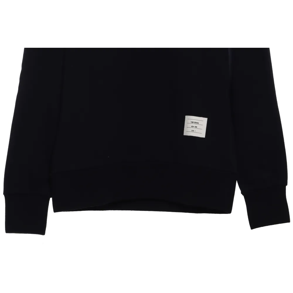 Thom Browne Classic Back Digital Print Hoodie Black
