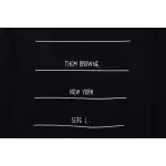 Thom Browne Classic Back Digital Print Hoodie Black