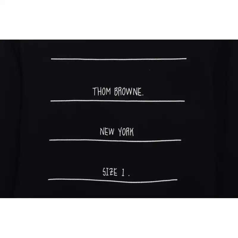Thom Browne Classic Back Digital Print Hoodie Black