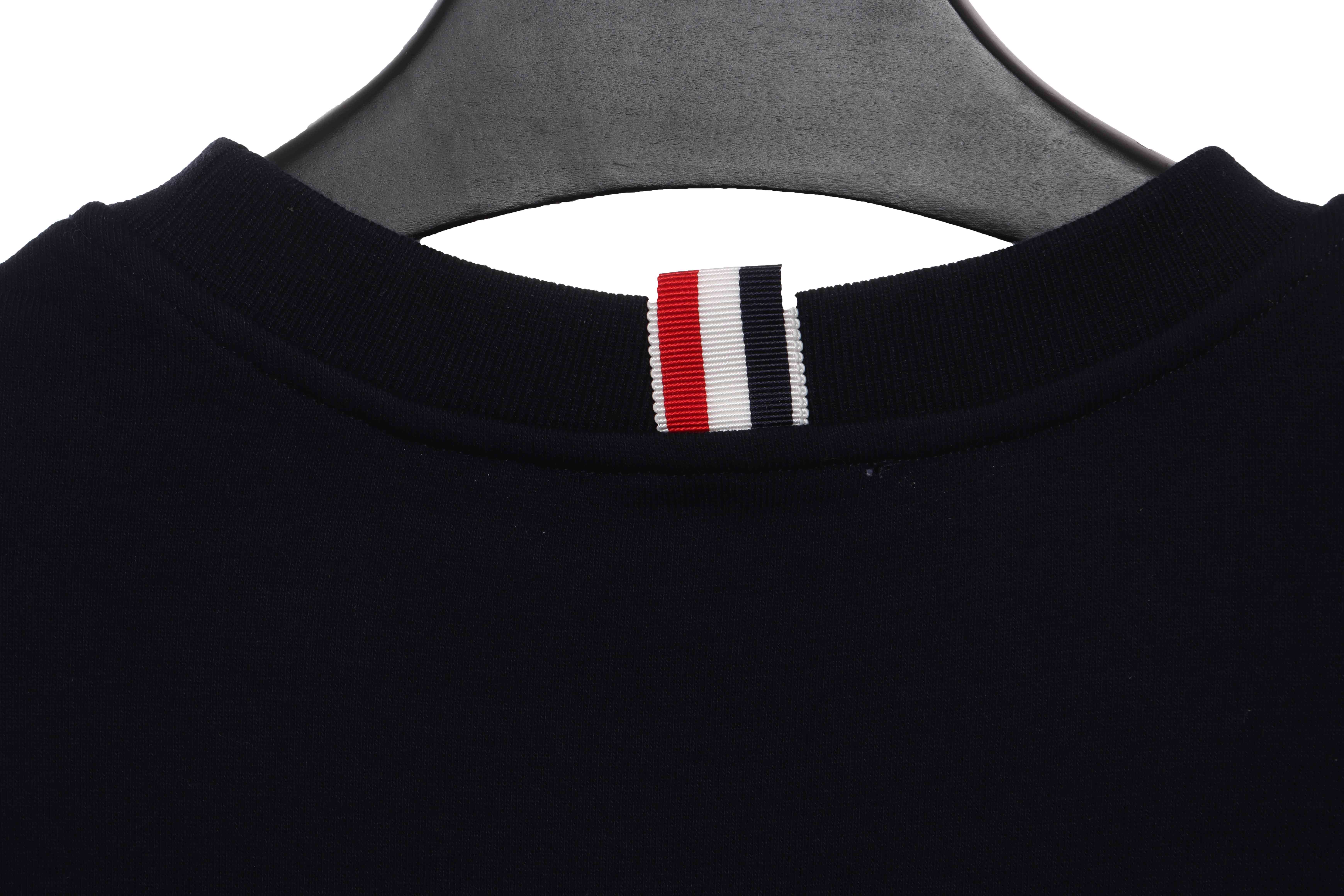 Thom Browne Classic Back Digital Print Hoodie Black