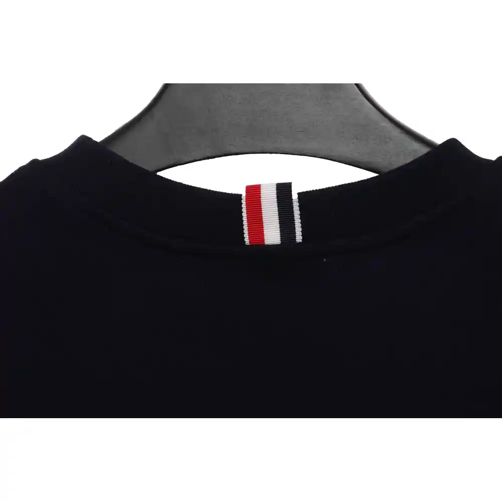 Thom Browne Classic Back Digital Print Hoodie Black